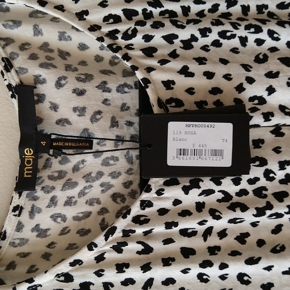 NWT Maje Rosa Animal Print Dress - Size 4 - Size 8/10 or Large in US - Picture 6 of 9